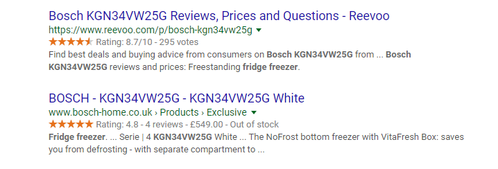Bosch reviews and prices - review snippet example