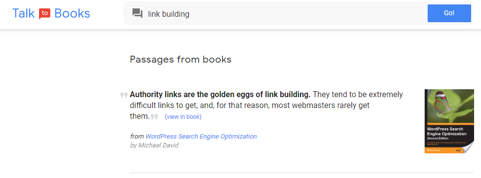 Talktobooks example
